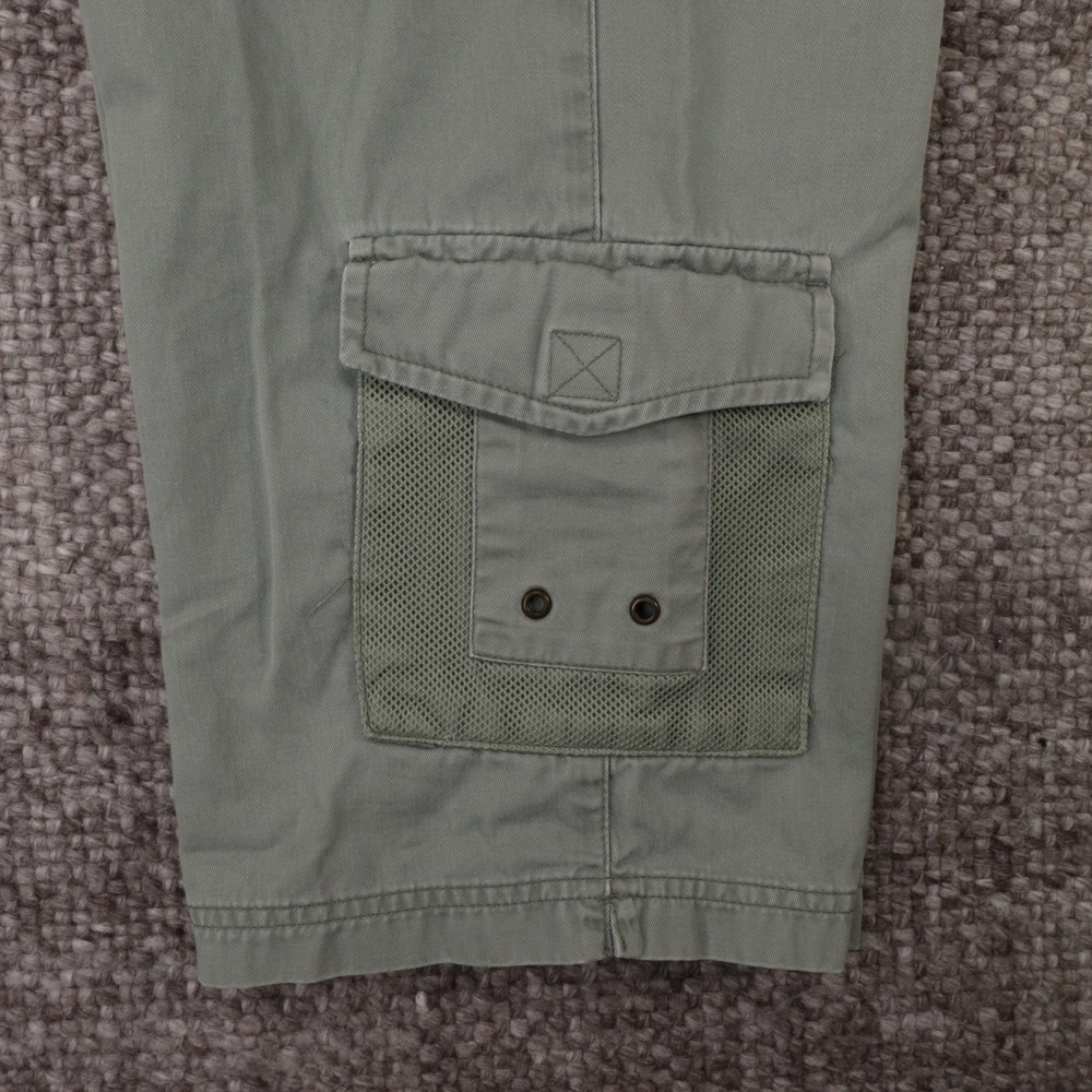 Jamaica Bay Cargo Pants Womens 10 Green Good Mesh Pocket Utility Cropped Capris